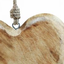 Holzherz, Herz zum Aufhängen, Herz aus Mangoholz 16×20cm
