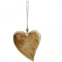 Holzherz, Herz zum Aufhängen, Herz aus Mangoholz 16×20cm