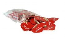 Artikel Holzklammer Herz mit Spruch Deko Klammer Rot 7×6 cm 48 St