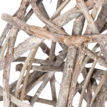 Artikel Holzkranz Dekokranz Ø30cm Weiß Natur Holz Metall