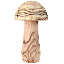 Artikel Holzpilz Deko Paulownia Ø15cm H28cm, natürlich, florale Kombi