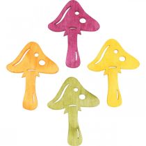 Streudeko Pilze, Herbstdeko, Glückspilze zum Dekorieren Orange, Gelb, Grün, Pink H3,5/4cm B4/3cm 72St