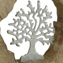 Artikel Deko Skulptur Baum im Holzring Tischdeko zum Stellen 22×21×4cm