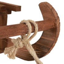 Artikel Winterliche Holzschlitten-Deko 49,5cm Braun – Charmante Tischdeko & Geschenkidee