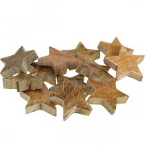 Artikel Holzsterne Streudeko Stern Weihnachten Natur Glanz H5cm 12 St