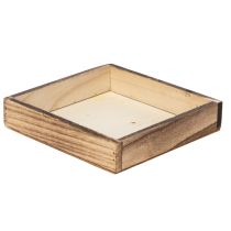 Artikel Quadratische Holztabletts Natur 15x15 cm im 4er-Set für vielseitige Deko-Ideen