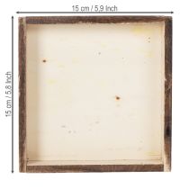Artikel Quadratische Holztabletts Natur 15x15 cm im 4er-Set für vielseitige Deko-Ideen
