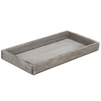 Artikel Holztablett rechteckig grau 30 x 15 cm – 4er-Set für Dekoration und Servieren
