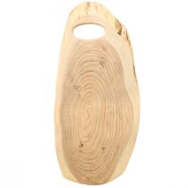 Artikel Holztablett Akazienholz mit Baumkante - Dekoratives Serviertablett, Schneidebrett, Holztablett L36–45cm B15–21cm