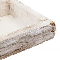 Artikel Holztablett mit Rinde Natur Weißgewaschen 59×20cm 2St