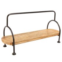 Artikel Holztablett oval länglich Deko Tablett mit Griff 49×18×26cm für Floristen und Blumengeschäfte