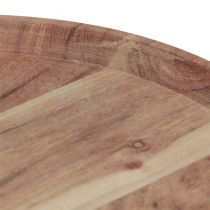 Artikel Holztablett rund aus Akazienholz, Serviertablett Natur, Schneidbrett, Ø25cm