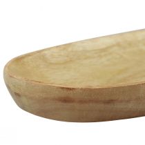 Artikel Holztablett Tablett Oval Natur Mangoholz 28×12×2,5cm