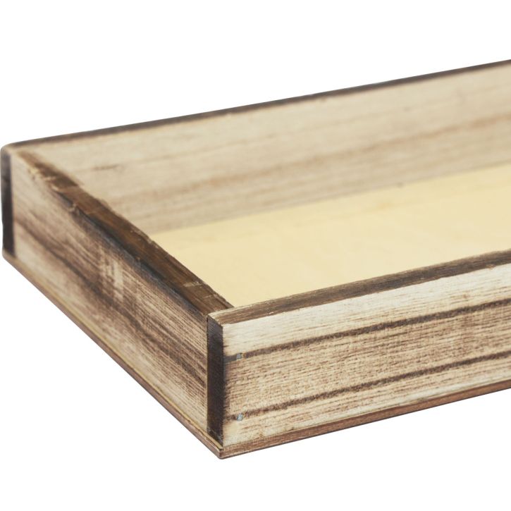 Artikel Holztablett geflammt Deko Tablett Tischdeko rustikal 20×10×3cm