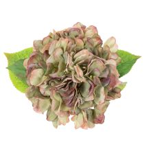 Artikel Künstliche Hortensie mit Stiel 46cm hellgrün-rosa