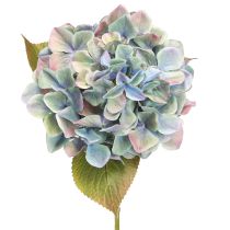 Artikel Hortensie künstlich Blau Violett Ø18cm L69cm 2St - Elegante Deko für Floristen