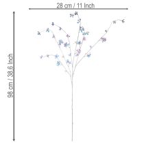 Artikel Blütenzweig künstlich 98cm mit irisierenden Blüten für Innendekoration