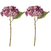 Artikel Hortensien künstlich Lila Kunstblumen Hydrangea 34cm - Elegante Deko-Neuheit