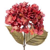 Artikel Künstliche Hortensie Blütenzweig 74cm Rot Kunstseide