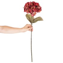 Artikel Künstliche Hortensie Blütenzweig 74cm Rot Kunstseide