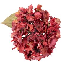 Artikel Künstliche Hortensie Blütenzweig 74cm Rot Kunstseide
