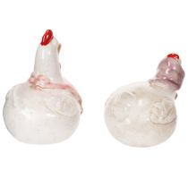 Artikel Keramik Osterfiguren Hühner im Set, 11 cm, liebevolle Frühlingsdeko für den Tisch