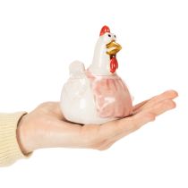 Artikel Keramik Osterfiguren Hühner im Set, 11 cm, liebevolle Frühlingsdeko für den Tisch