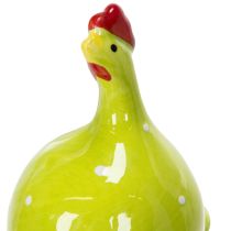 Artikel Hühnerstecker dekorativ aus Keramik in Frühlingsfarben für Blumenarrangements und Tischdekoration, 7,5 cm, 4er-Set