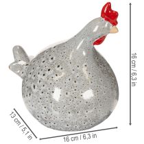 Artikel Humorvolle Keramik-Huhn-Figuren im charmanten Design – 16 cm Höhe, Blau gesprenkelt, 2er-Set