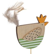 Artikel Hübsche Hühnerstecker aus Holz für Osterdeko und Frühlingsarrangements, 12-tlg. Set