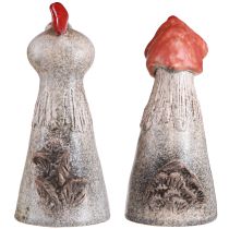 Artikel Keramik Deko Hühner Ostern Hahn und Henne 20/22cm Set 2 Stü