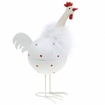 Artikel Huhn Weiß mit Punkten 21cm