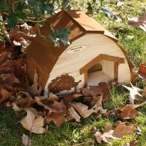 Artikel Igelhaus Tannenholz Futterstelle wetterfest FSC, Garten Deko 34×18×24cm