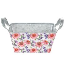 Artikel Jardiniere Frühling Blumenkasten Metall Deko 20×12,5×10cm