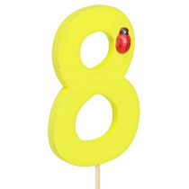 Artikel Jubiläumszahl 8 Holzstecker Party Deko Weiß 7,5cm 16 Stk