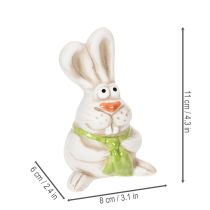 Artikel Handbemalte Osterhasen Figuren aus Keramik – Charmante Deko für Frühling und Ostern, 11 cm, 4er-Set
