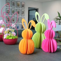 Artikel Dekorative Filzhasen zum Aufhängen 20 cm 4er-Set in frühlingshaften Farben