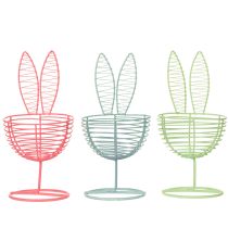 Artikel Draht Hase Dekoobjekt 16 cm im 3er-Set aus Metall in Pastellfarben