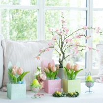 Artikel Draht Hase Dekoobjekt 16 cm im 3er-Set aus Metall in Pastellfarben