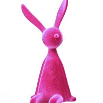 Artikel Kantenhocker Osterhase Pink Beflockt 56 cm Moderne Frühlingsdekoration