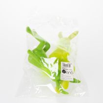 Artikel Osterhasen-Dekofigur Set 27cm Sitzende Hasen mit Federboa in Grün Kunststoff