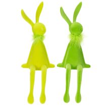 Artikel Osterhasen Kantenhocker Set 36cm, Dekorative Frühlingsfiguren mit Feder-Details, 2-teilig