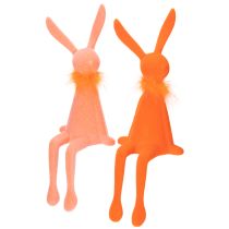 Artikel Deko Osterhasen Kantenhocker 36cm in Lachs und Orange – Frühlingshafte Osterdeko zum Hinstellen