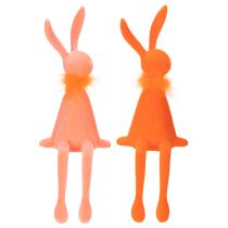 Artikel Deko Osterhasen Kantenhocker 36cm in Lachs und Orange – Frühlingshafte Osterdeko zum Hinstellen