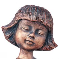 Artikel Kantensitzer Garten Figur Sitzendes Mädchen Bronze 52cm