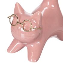 Artikel Keramik Figur Katze Rosa 14cm im 2er-Set – Dekoration und Schmuckhalter