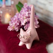 Artikel Keramik Figur Katze Rosa 14cm im 2er-Set – Dekoration und Schmuckhalter