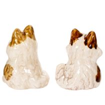 Artikel Keramik Katzenfiguren Set, Lustige Tierdeko 8 cm, 4-teilig, für Wohnzimmer und Dekoration
