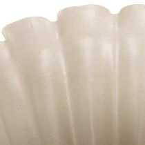 Artikel Metallschale in Blütenkelchform cremefarben 9 cm hoch