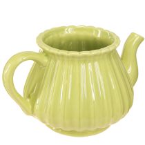 Artikel Keramik Deko Teekanne Übertopf Rosa Grün 19,5×13,5×11cm Set 2 St